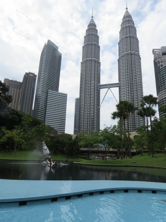 Les Petronas vues du parc