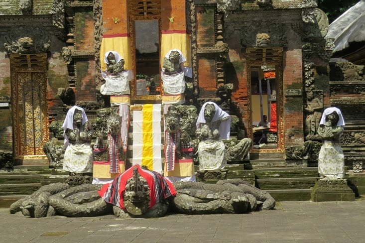 Fête en préparation dédié aux singes sujet d’adoration