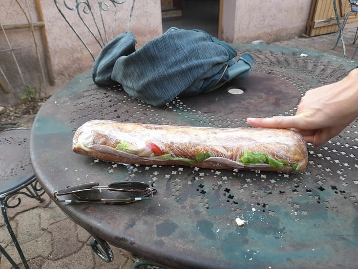 Un des trois sandwich pour la journée