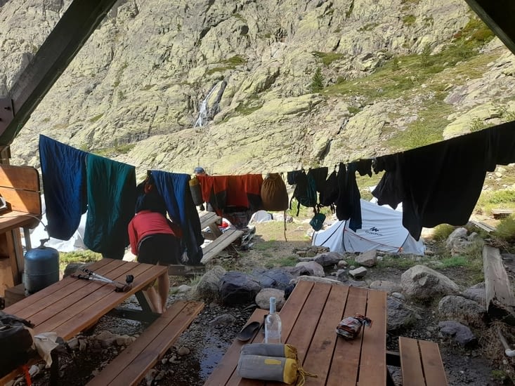 L'intégralité de nos sacs en train de sécher