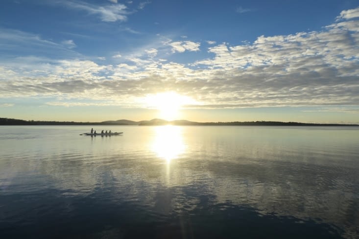 Lever du soleil sur Wallis lake