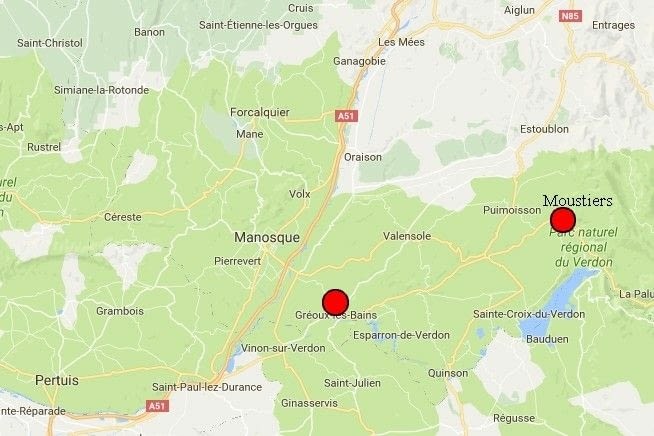 Fin de journée. Gréoux les Bains.