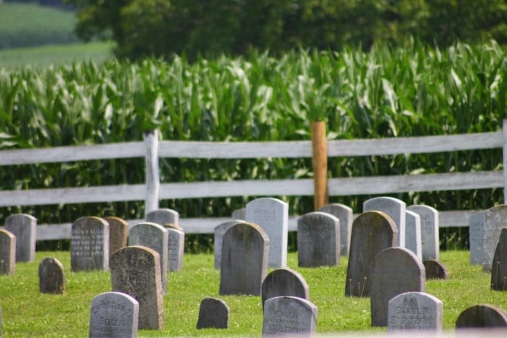 un cimetière amish