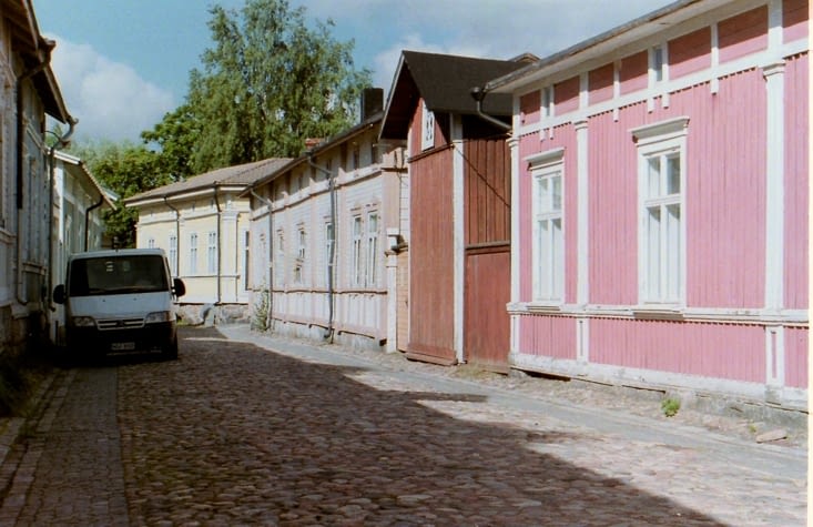 A Kokkola, le quartier de maisons de bois historique