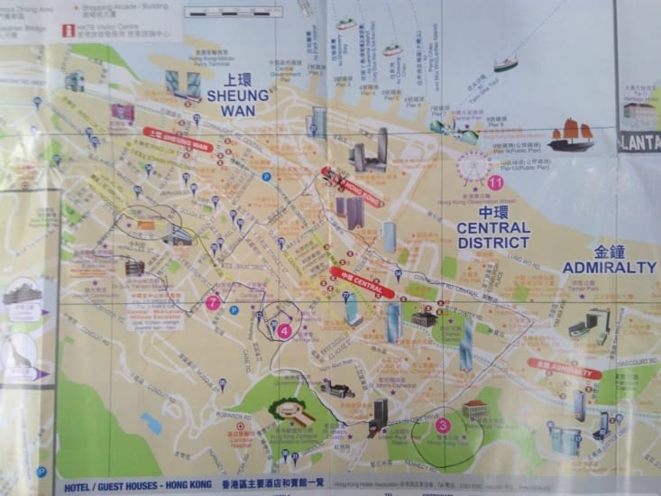 Plan de Hong Kong et circuit de visite