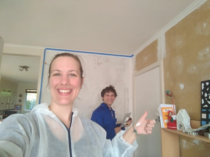 Plaster on the wall!