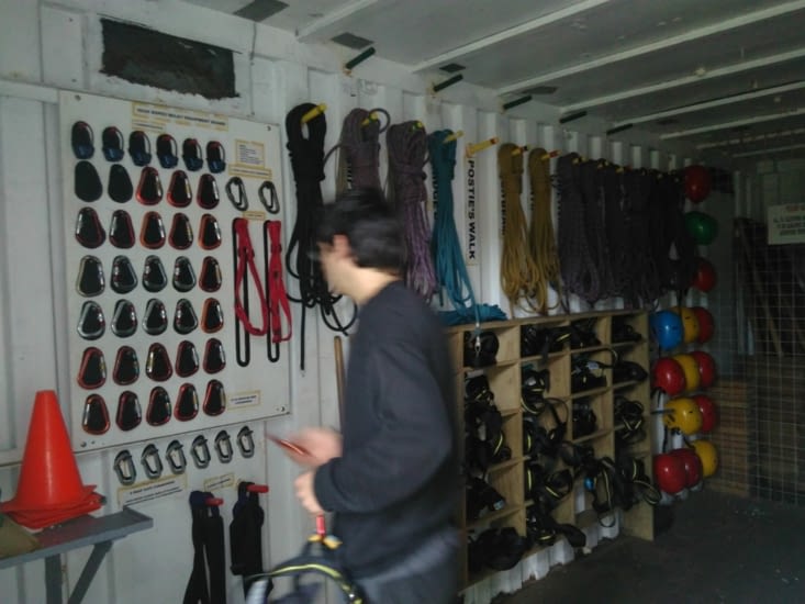 Container où est stocké le matériel