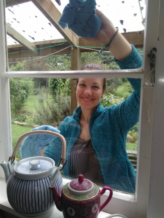 Pendant ce temps là, nettoyage des fenêtres