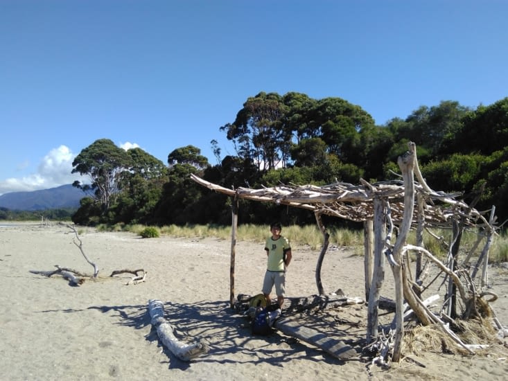 Cabane sur la plage