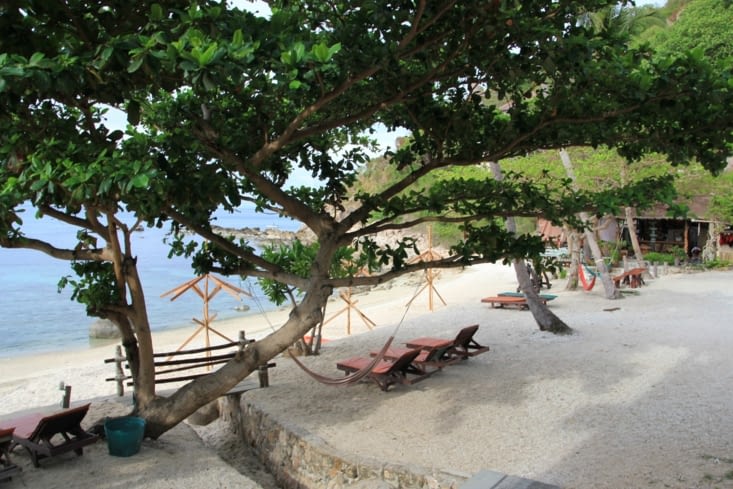 Plage de Hat Sai Daeng, vue de notre chambre