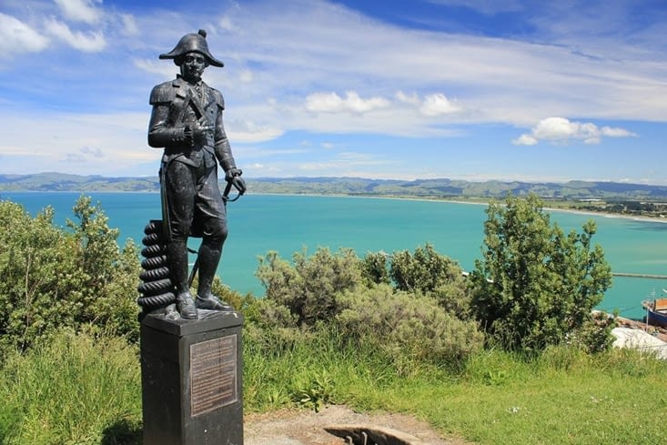 Statue du capitaine Cook à Gisborne