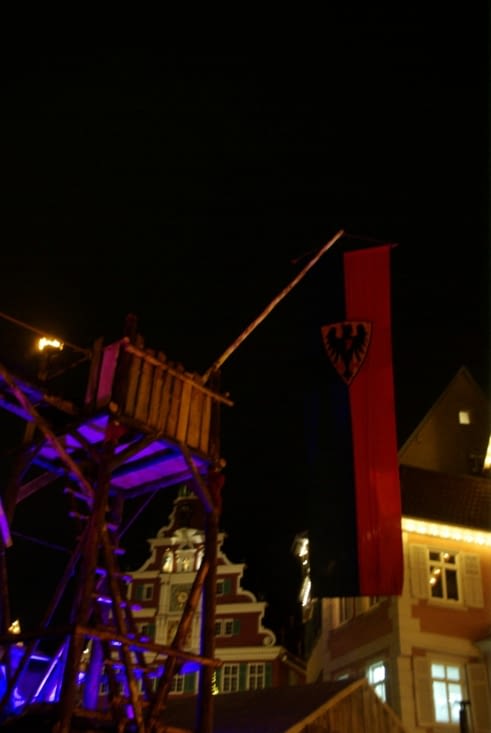 Également à l'entrée, le drapeau de la ville d'Esslingen.