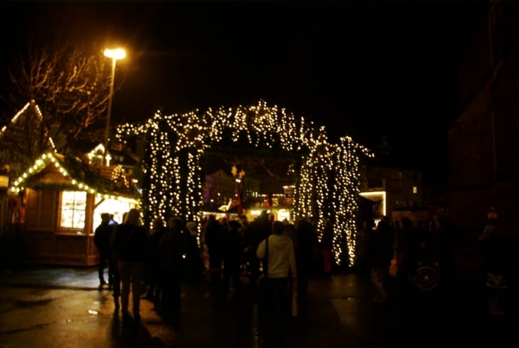 L'entrée du Weihnachtsmarkt d'Esslingen.