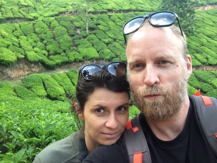 Selfie au milieu des plantations de thé