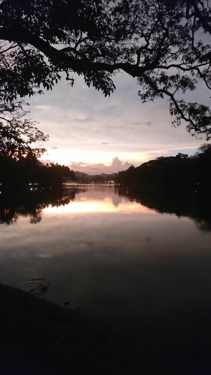 Coucher de soleil sur le lac