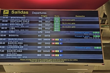 Jour 1 : trajet en avion jusqu'à Lima