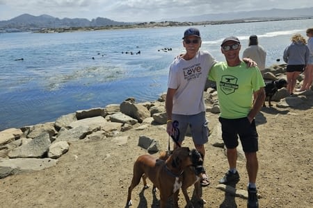 A walk along the Morro Bay beach with David