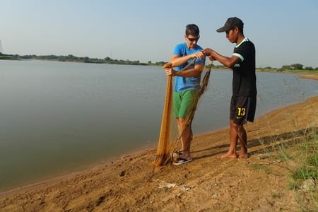 Matinée pêche avec les cambodgiens