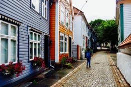 Les rues de Bergen et son quartier coloré : Bryggen
