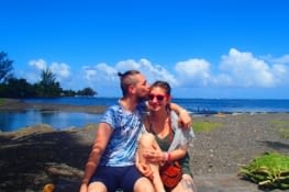 apres notre degustation de bon fruits devant des vague magnifique