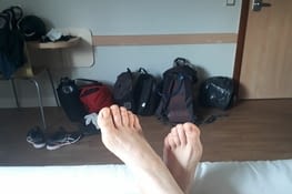 Et enfin les doigts de pied en éventail !