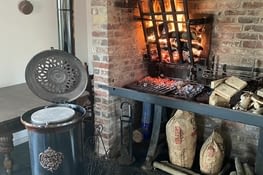 Soirée bien chauffée avec les dernières grillades.