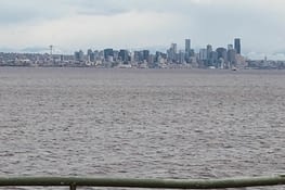 Vue de Seattle depuis le ferry de Bainbridge Island