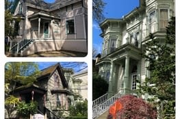 Voici notre auberge de jeunesse. Une ancienne maison très grande au milieu de Portland !