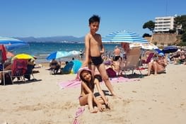 Bye bye Salou, dernière baignade avant midi.