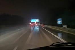 Route de nuit sous la pluie... direction Karlsruhe