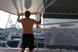 Enfin à l'eau dans le port