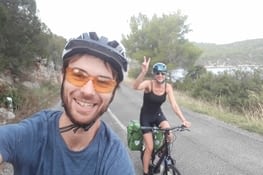 Premiers kilomètres à vélo sur Mljet, avec le sourire !