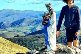 A la vierge d Orisson, le point de départ de la marche