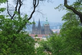 Vue sur la cathédrale depuis la colline Petrin