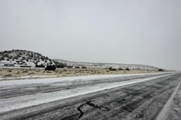 Route 66 enneigée et glacée