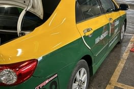 Notre taxi direction l’hôtel