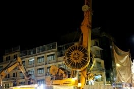 le chantier du métro