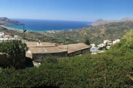 Panorama de Myrthios et la baie de Plakias