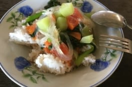 Premier repas au HouKau village (Naxaythong District)