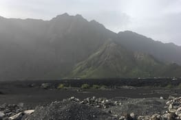 Vue en face du volcan