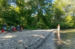 Baignade du matin au lac de Neuchâtel