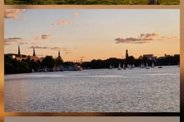 Coucher de soleil sur le lac