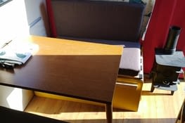Un bien chouette Salon salle à manger chambre!