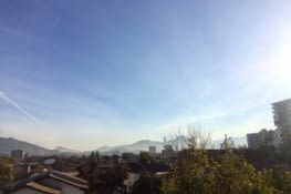 Vue sympa depuis notre Airbnb (avant que l'électricité ne revienne)