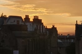 sunset time in Edimburgh