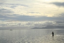 Plage du Pk18, vue sur Moorea
