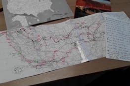 Le brouillon du tracé  en début janvier