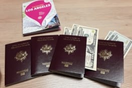 Passeports et quelques billets en poche pour le voyage