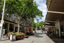 Un piétonnier commercial qui n'est pas sans rappeler nos villes belges :-)