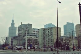 La vue en arrivant dans Varsovie